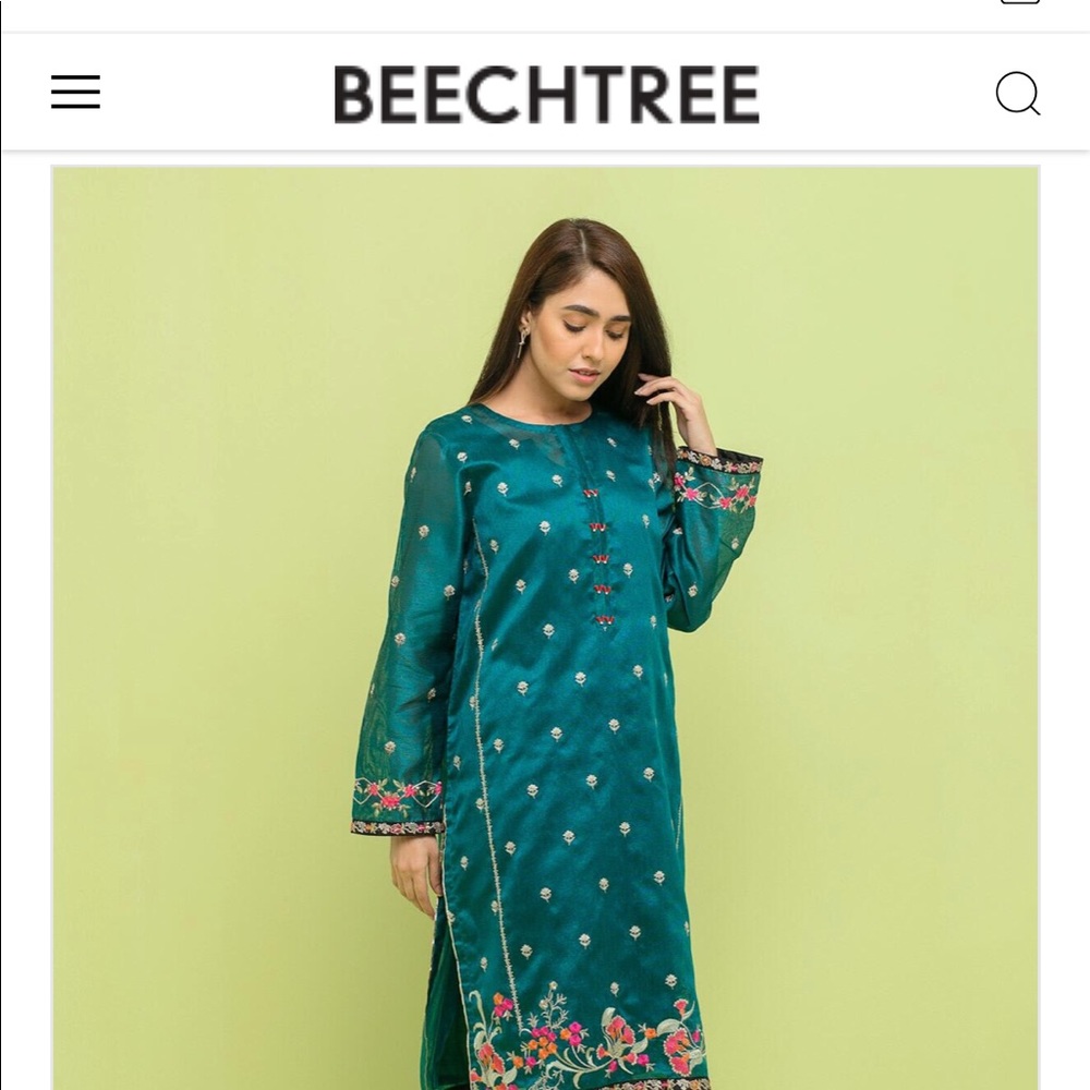 Pakistani Indian Kurta Green Beechtree designer
